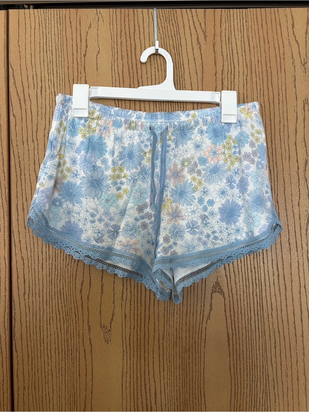 LC Lauren Conrad Pastel Floral Lounge Shorts in Light Blue